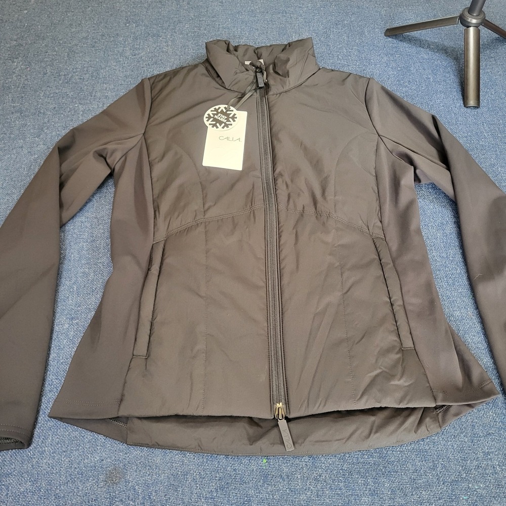 CALIA Cold Dash Jacket Womens Small Pure Ebony Black Hybrid Full Zip Insulated